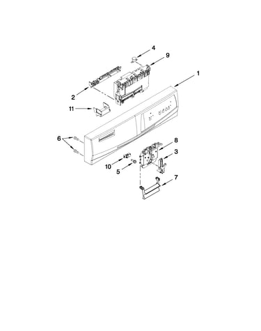 Control panel and latch parts