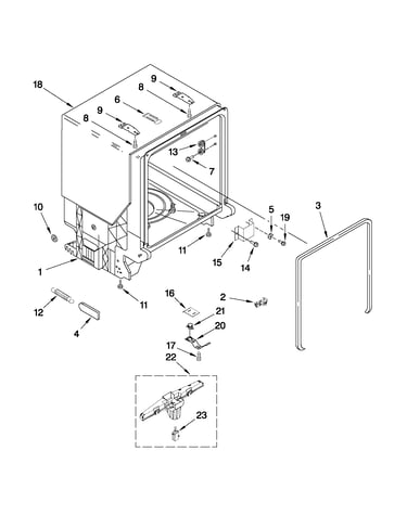Tub and frame parts