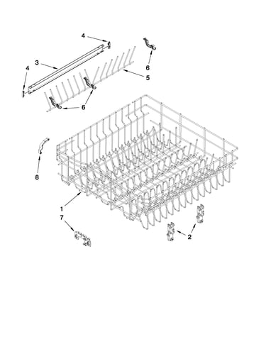 Upper rack and track parts