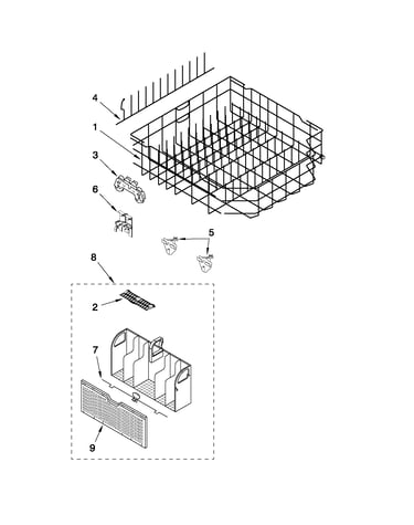 Lower rack parts
