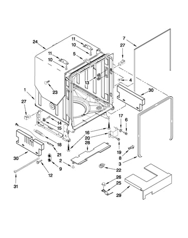 Tub and frame parts