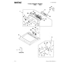 Maytag MGDX500XL1 top and console parts diagram
