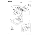 Maytag MGDX550XW1 top and console parts diagram