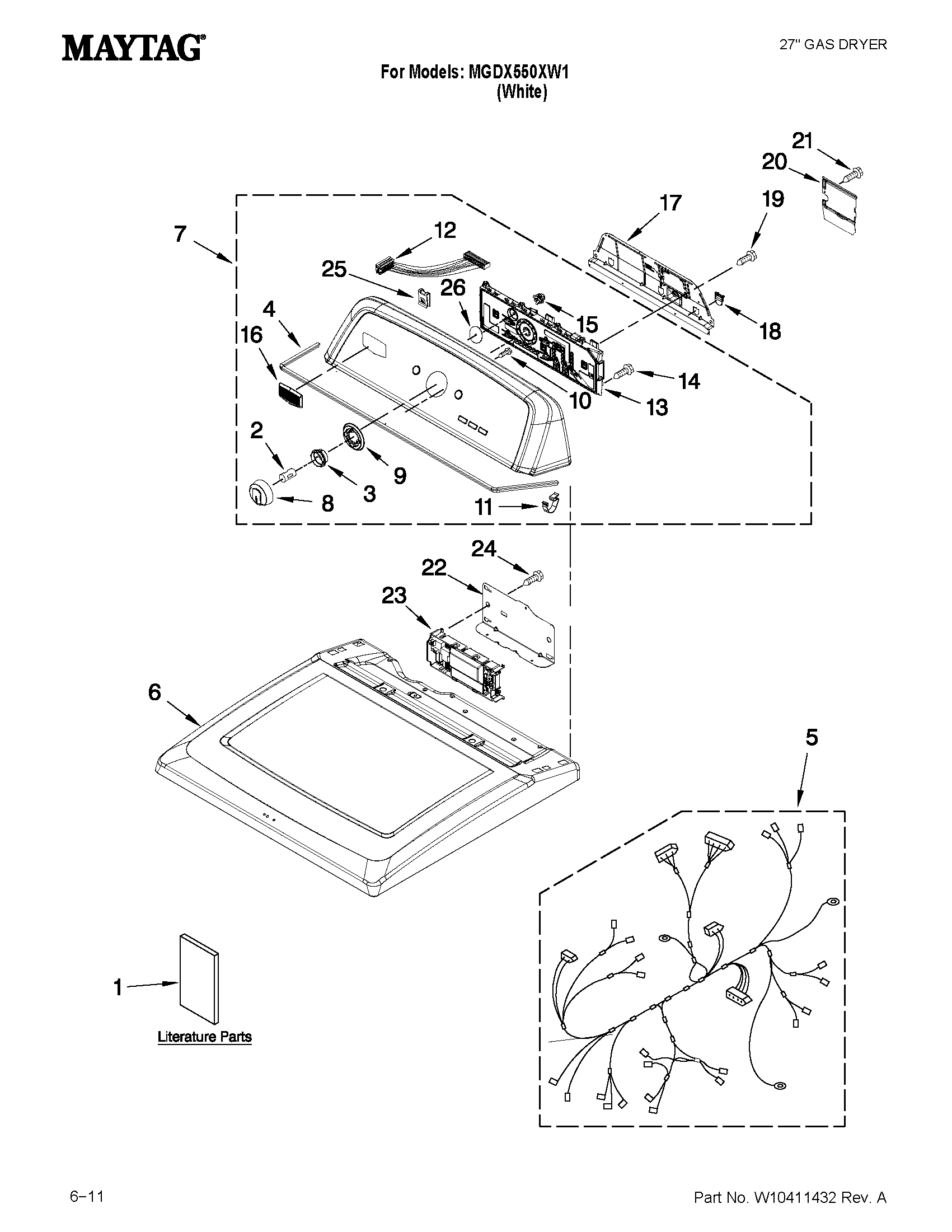 Top and console parts