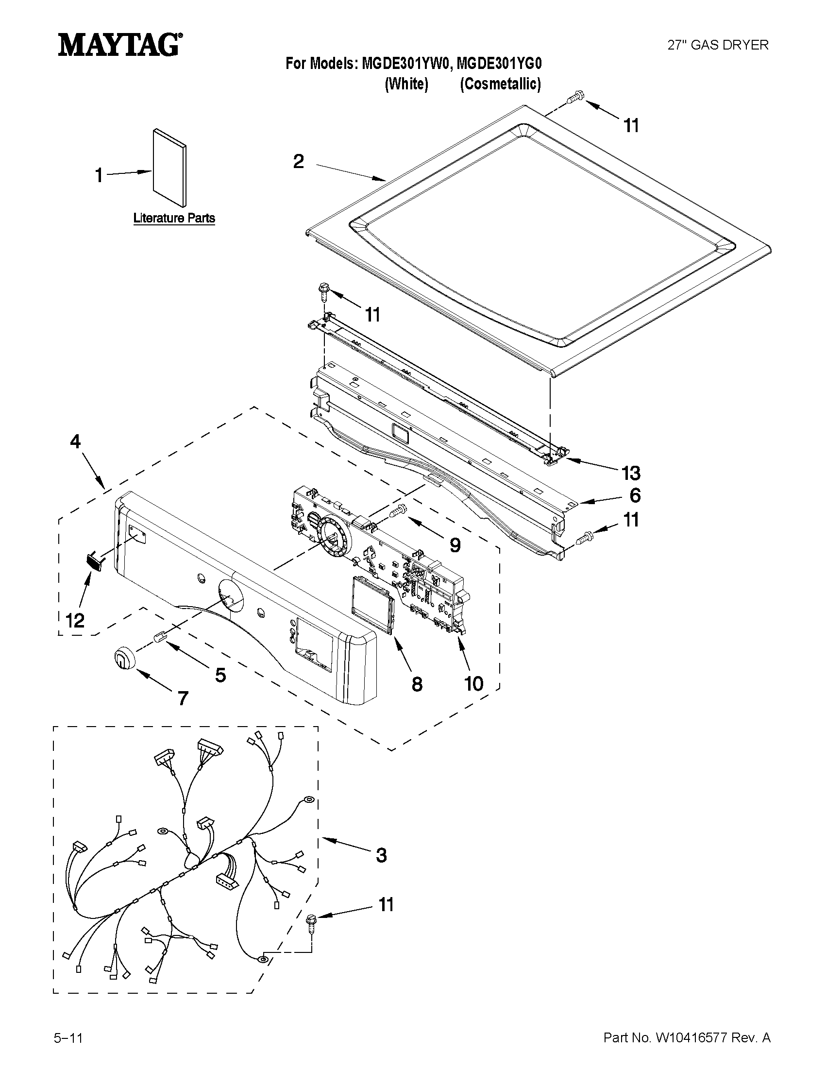 Top and console parts