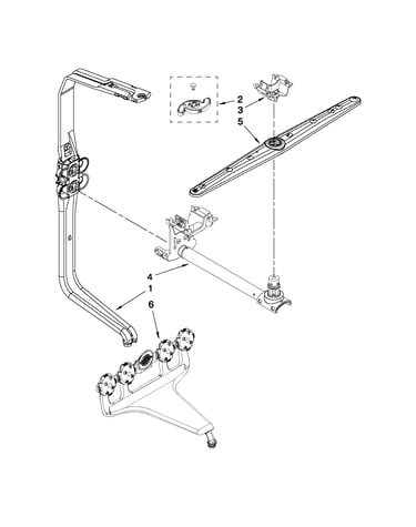 Upper wash and rinse parts