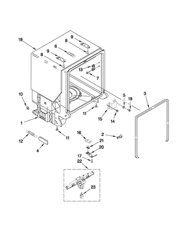 Tub and frame parts