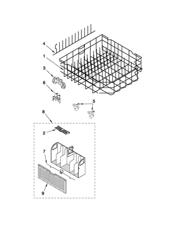 Lower rack parts