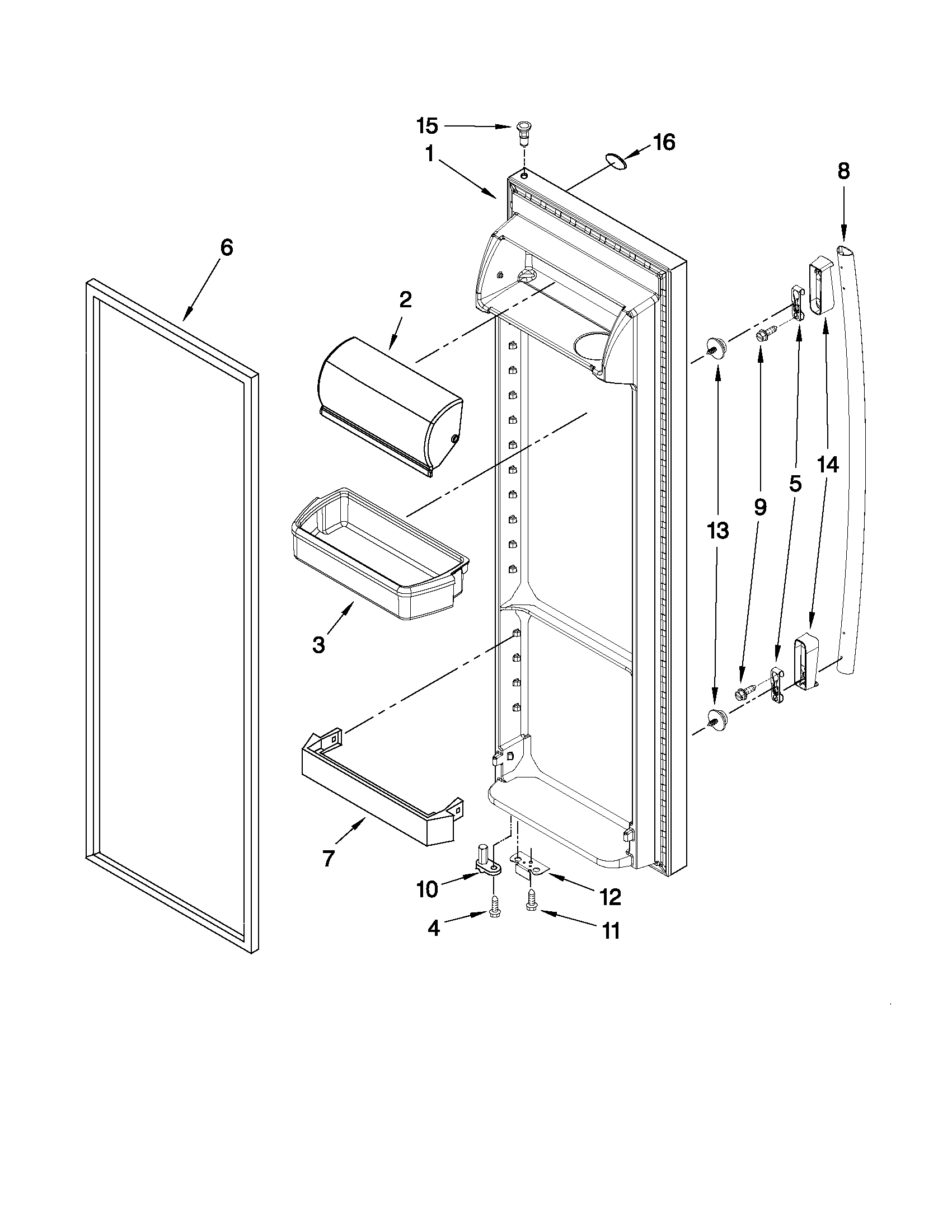 Refrigerator door parts