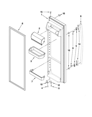Refrigerator door parts