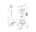 KitchenAid KUDL15FXBL2 pump, washarm and motor parts diagram