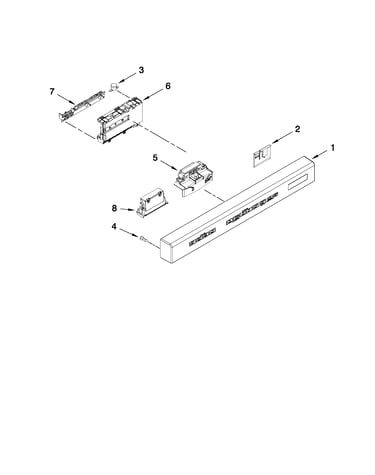Control panel and latch parts