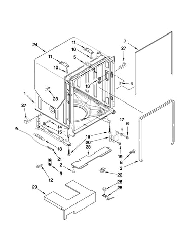 Tub and frame parts