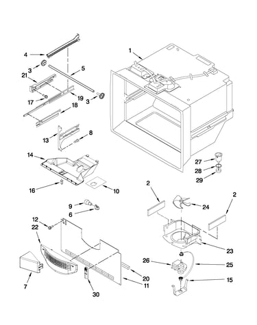 Freezer liner parts