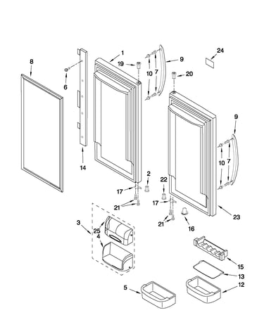 Refrigerator door parts