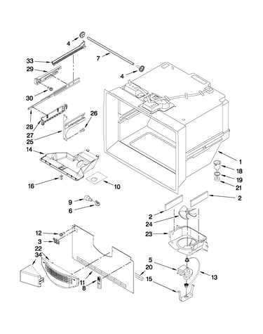 Freezer liner parts