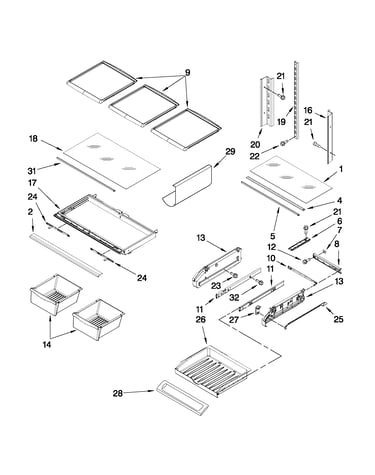 Shelf parts