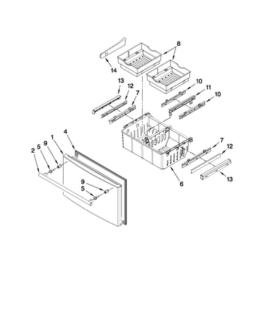 Freezer door parts