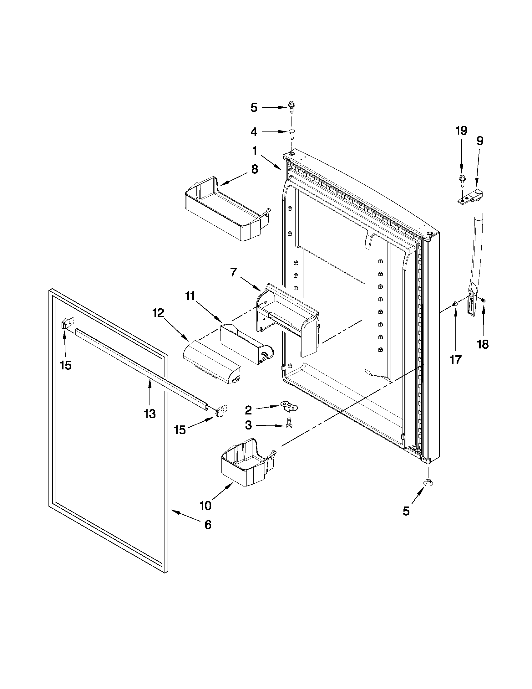 Refrigerator door parts