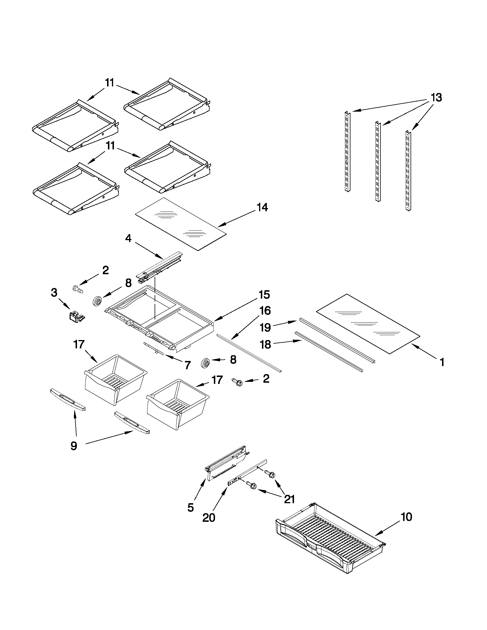 Shelf parts