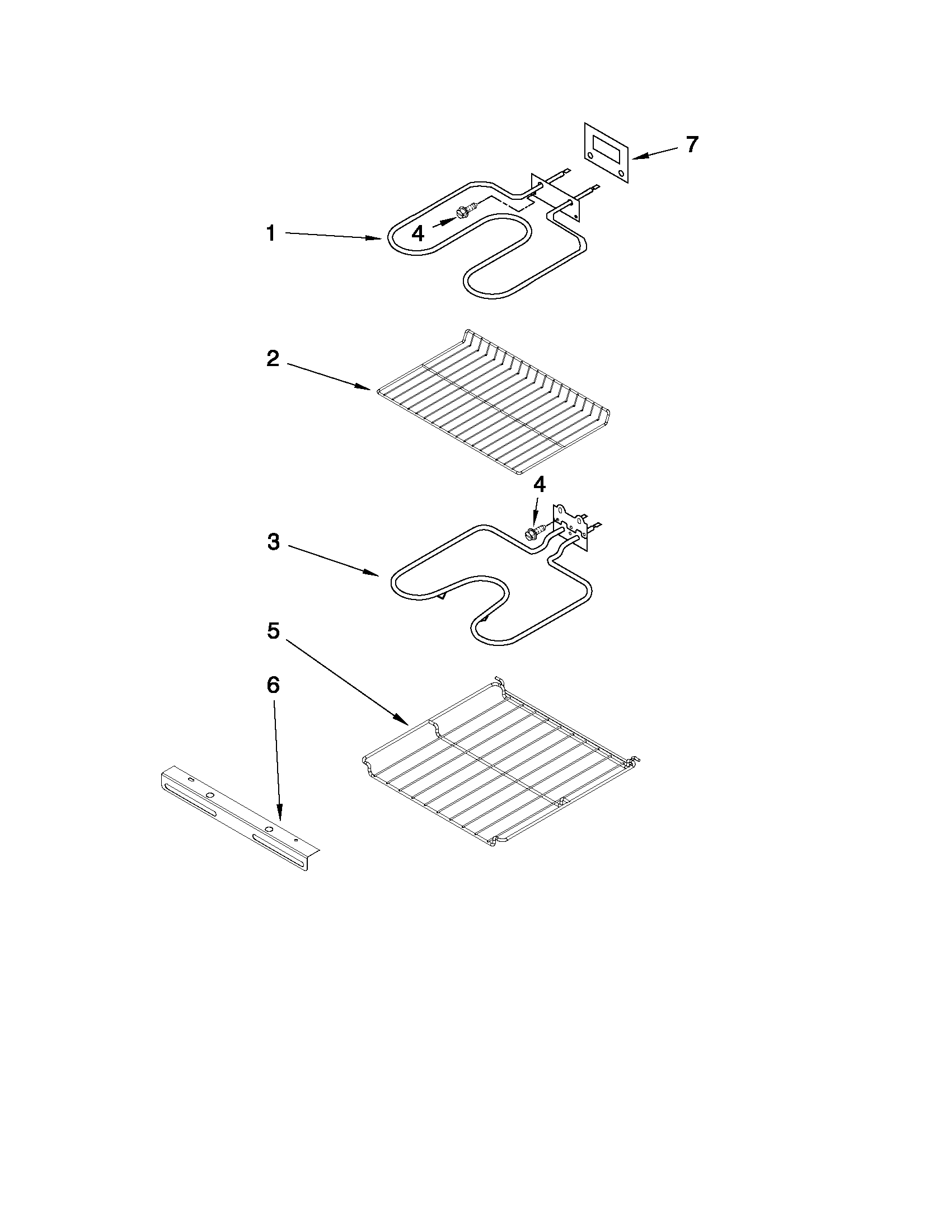 Internal oven parts