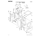 Maytag MHWE251YG00 top and cabinet parts diagram