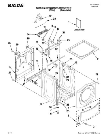 Top and cabinet parts