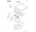 Maytag YMEDE201YW0 top and console parts diagram