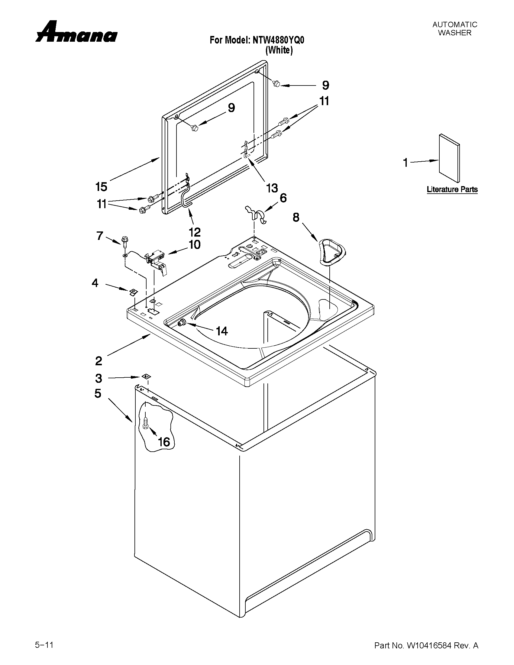 TOP AND CABINET PARTS