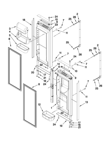 Refrigerator door parts