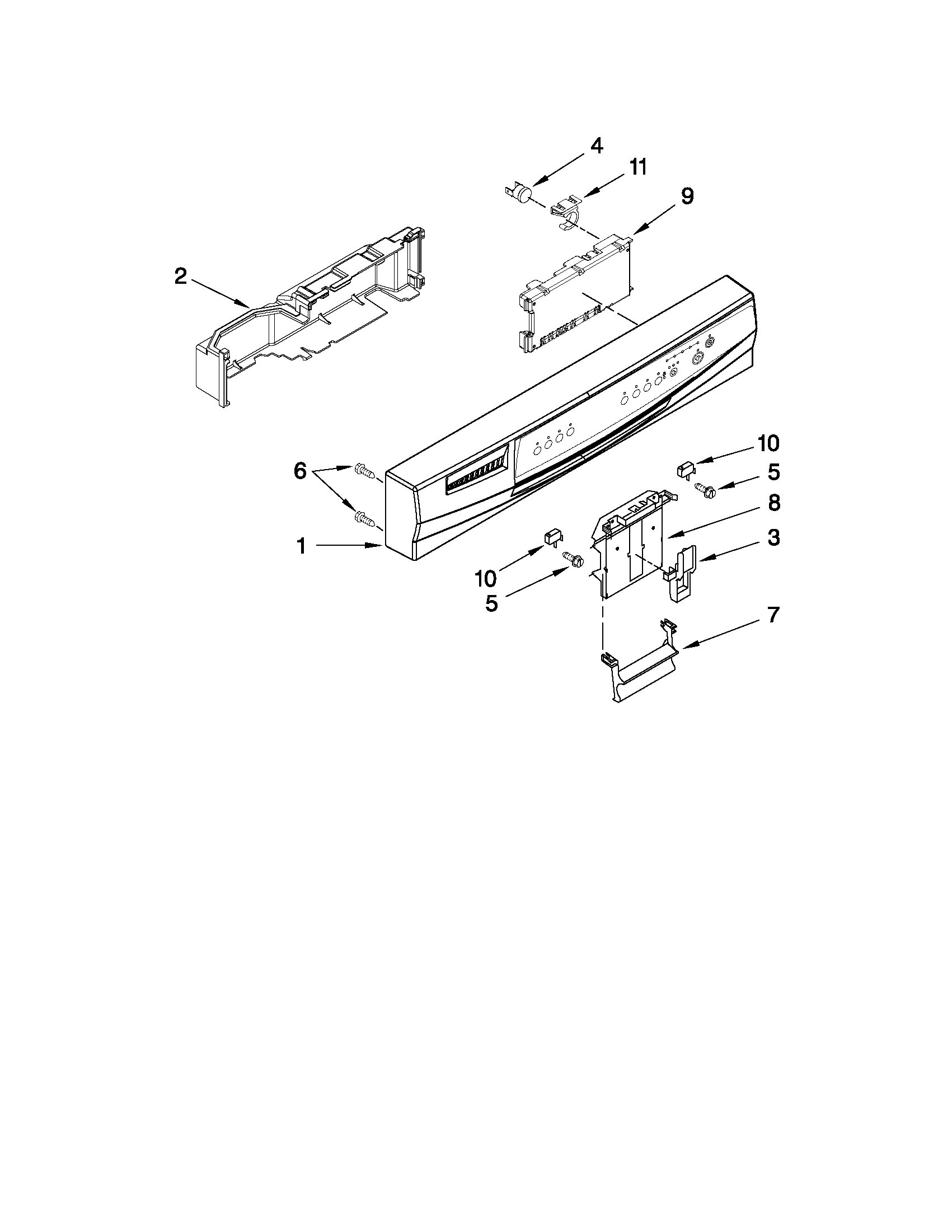 CONTROL PANEL AND LATCH PARTS