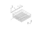 Whirlpool DU1055XTVS8 upper rack and track parts diagram