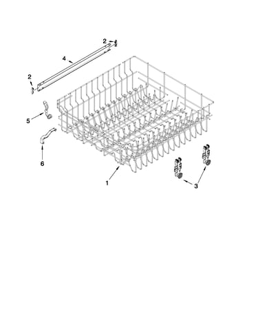 Upper rack and track parts