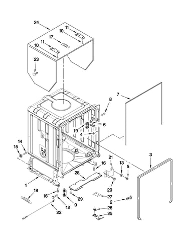 Tub and frame parts