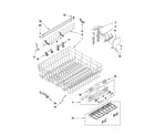 Whirlpool GU3600XTVY4 upper rack and track parts diagram