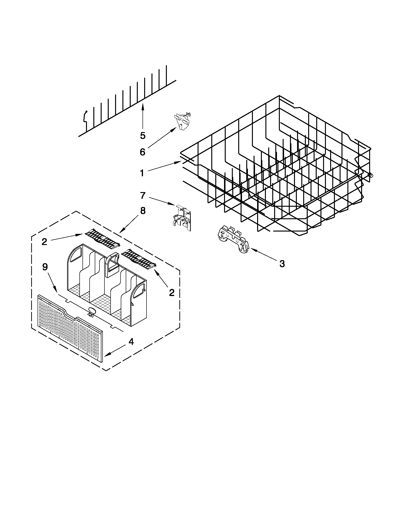 Lower rack parts