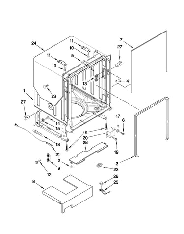 Tub and frame parts