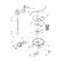 KitchenAid KUDE20IXSS4 pump, washarm and motor parts diagram