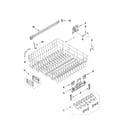 KitchenAid KUDE20IXSS4 upper rack and track parts diagram