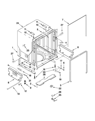 Tub and frame parts