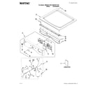 Maytag MEDE301YW0 top and console parts diagram
