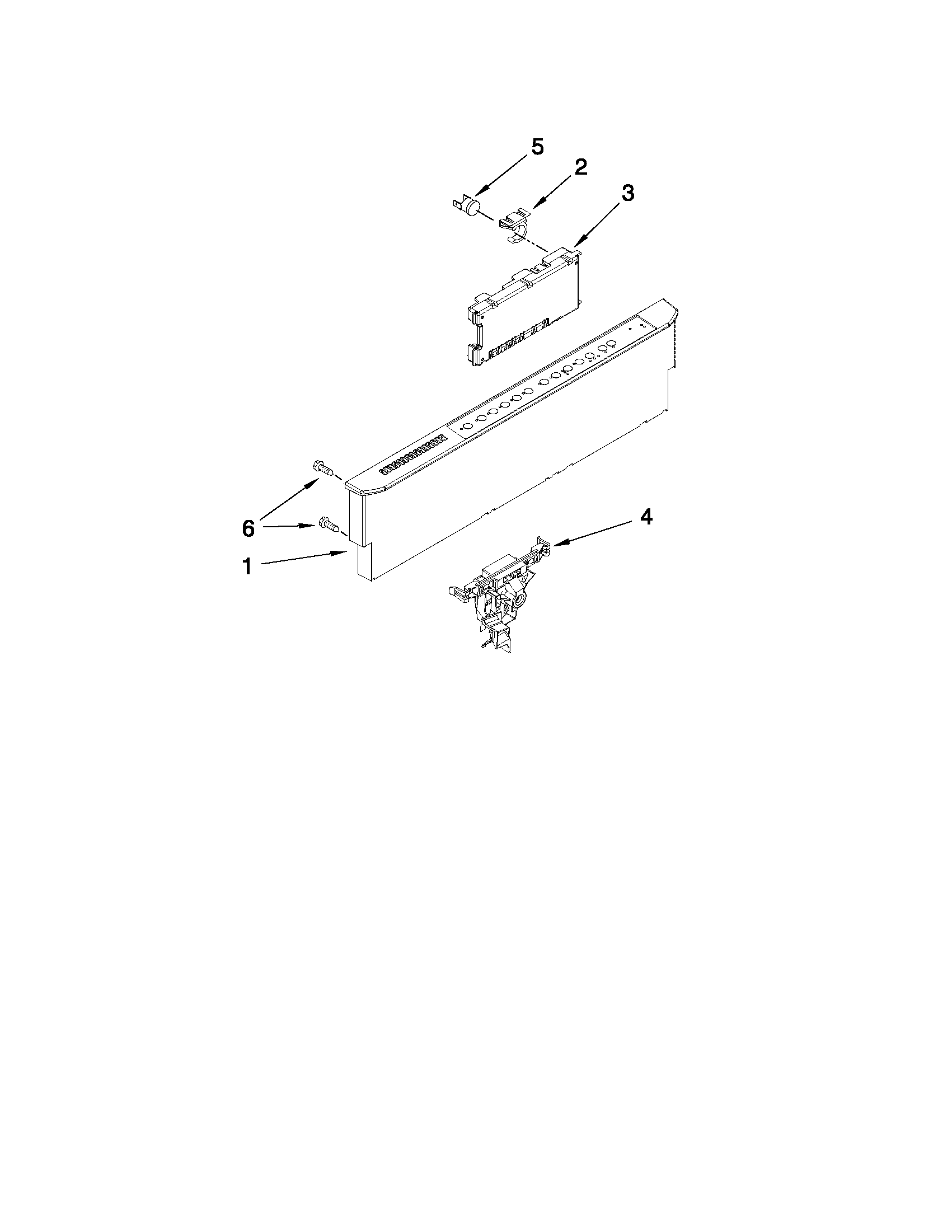 Control panel and latch parts