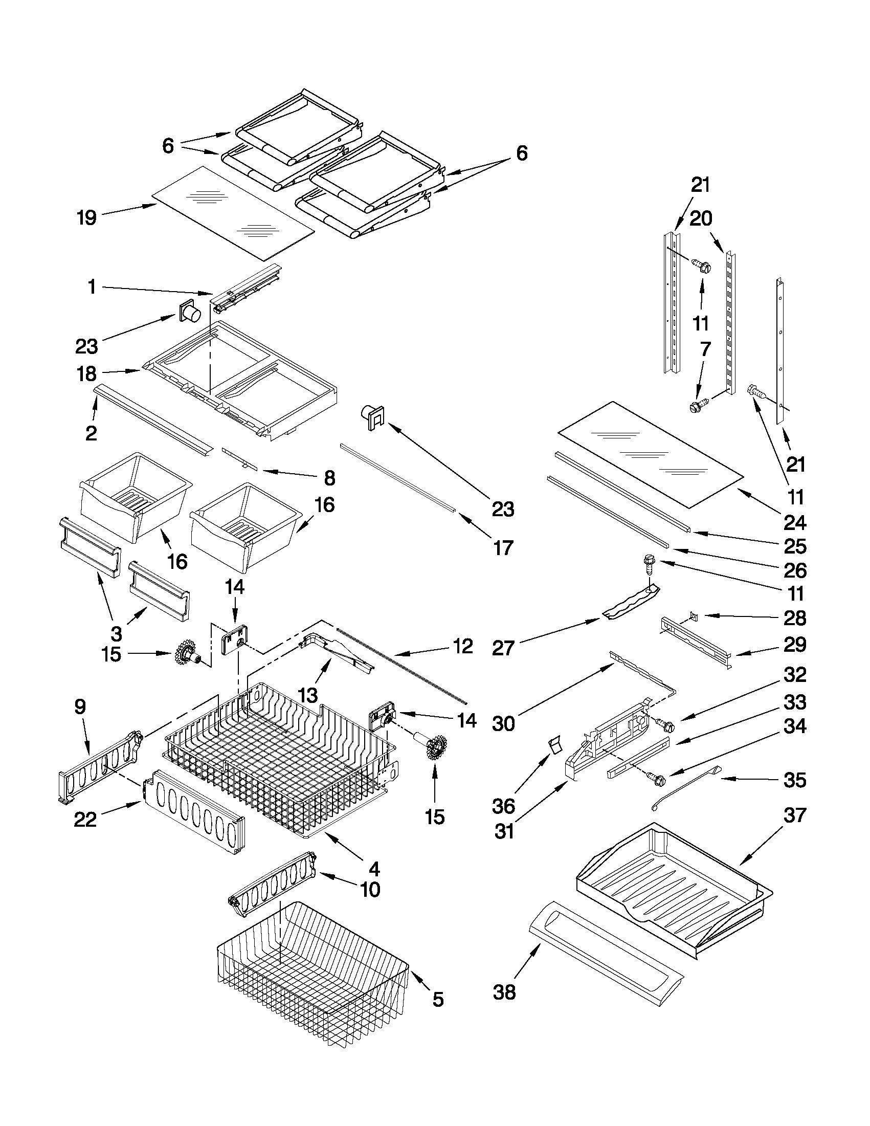 Shelf parts