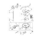 KitchenAid KUDE70FVPA3 pump, washarm and motor parts diagram