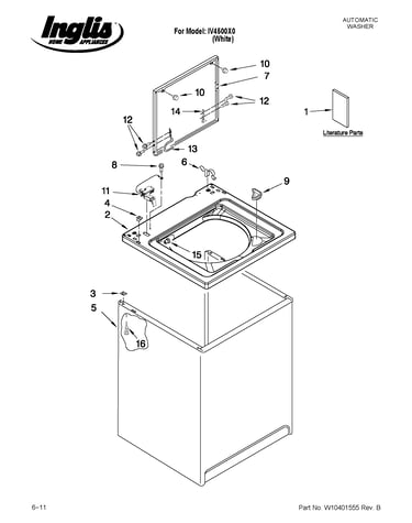 Top and cabinet parts