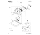 Whirlpool WGD5610XW1 top and console parts diagram