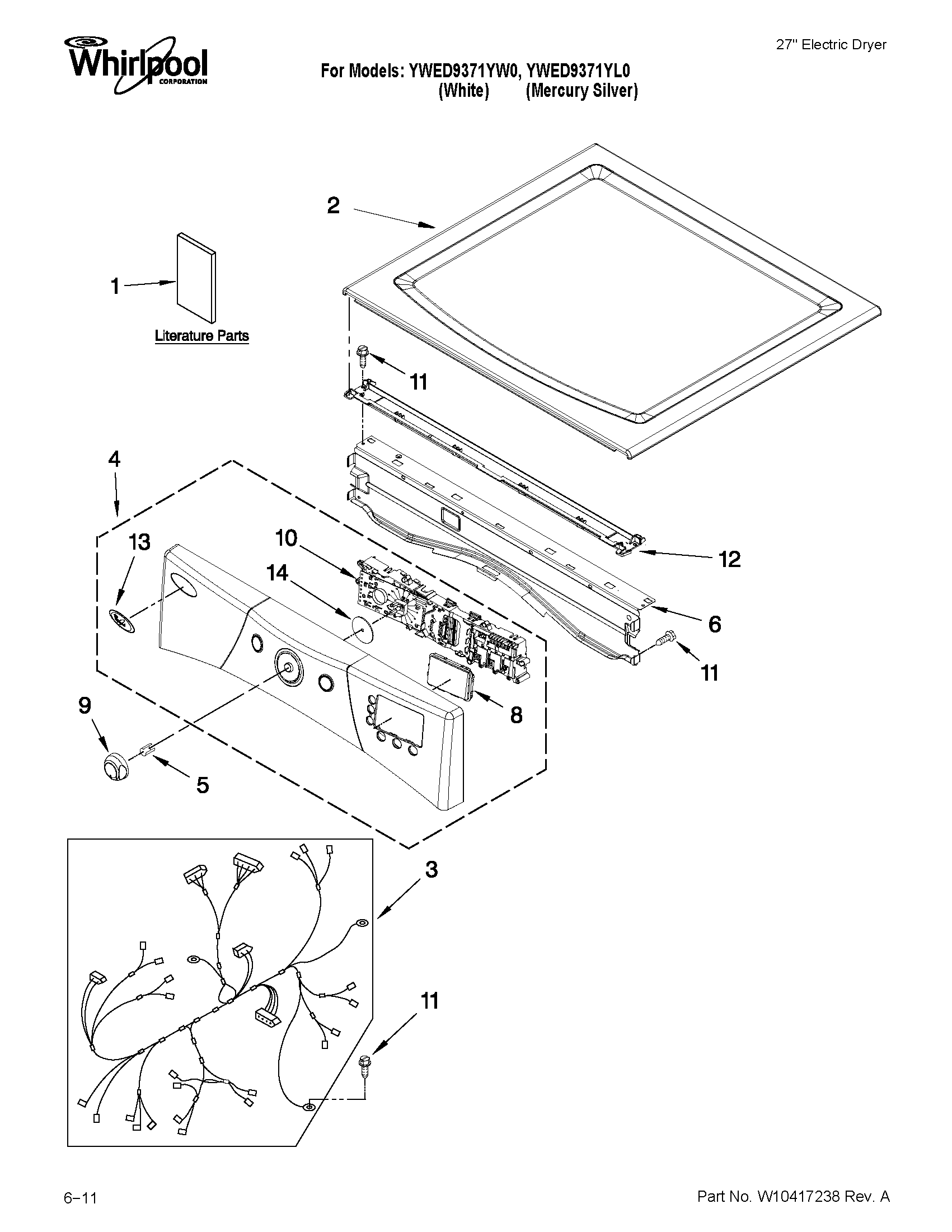 Top and console parts