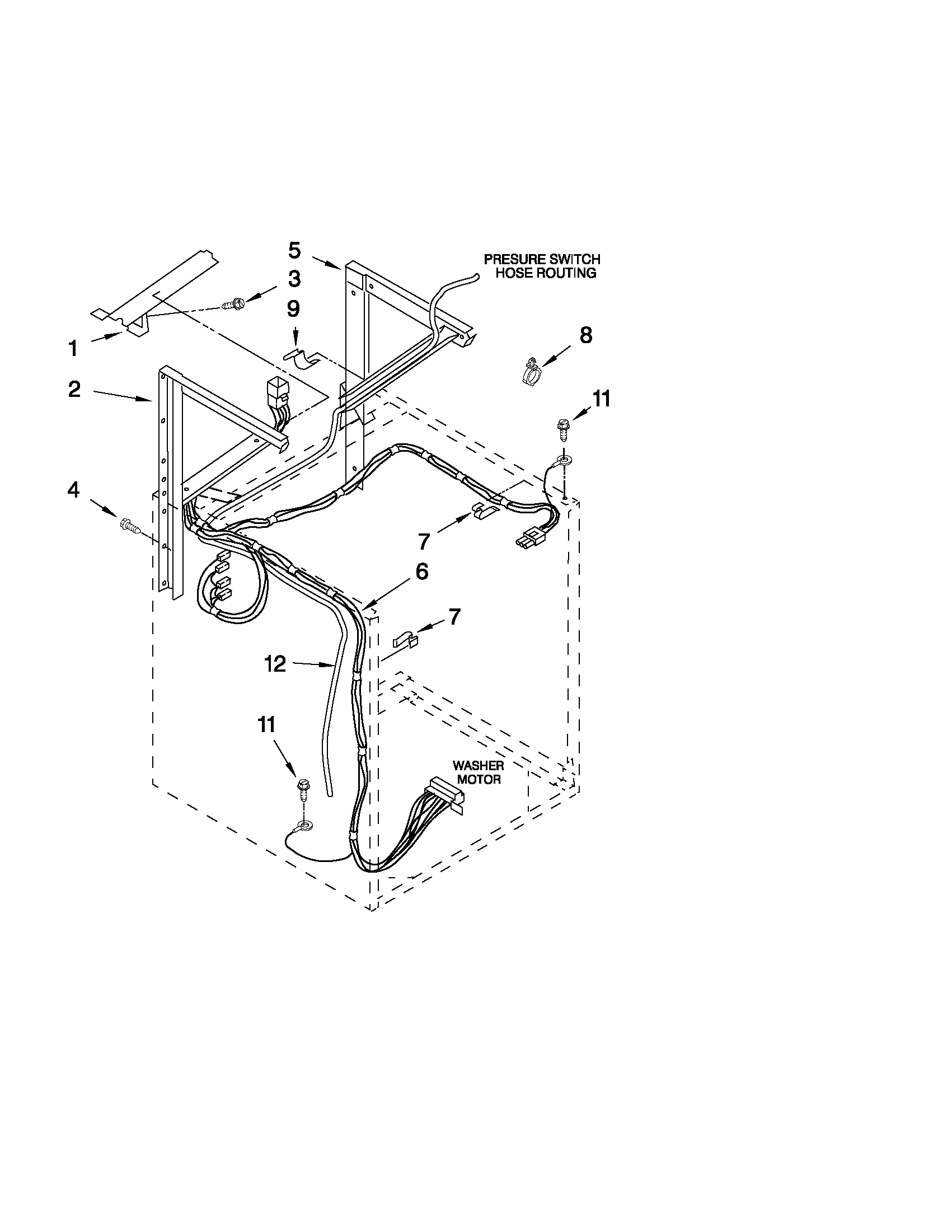 Dryer support and washer parts