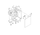 Whirlpool YLTE5243DQA washer cabinet parts diagram