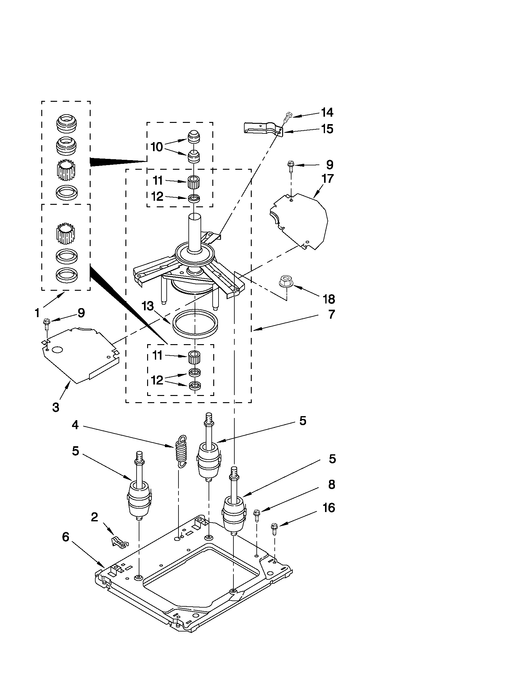 Machine base parts
